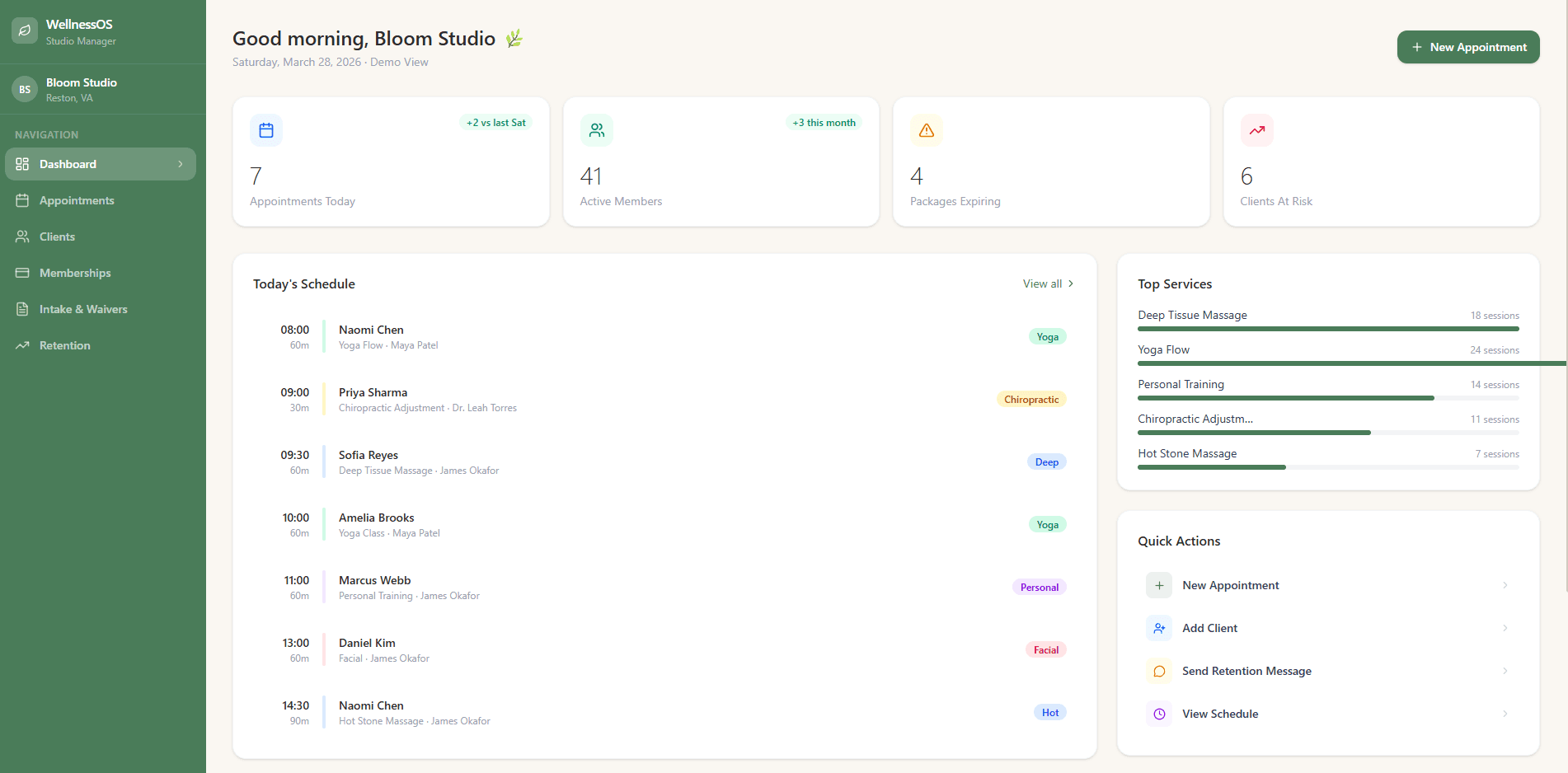 WellnessOS screenshot